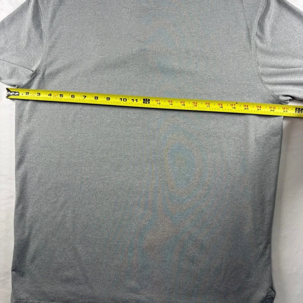 Johnnie-O Polo Shirt Mens Large Grey Meteor Short‎ Sleeve Golf Performance